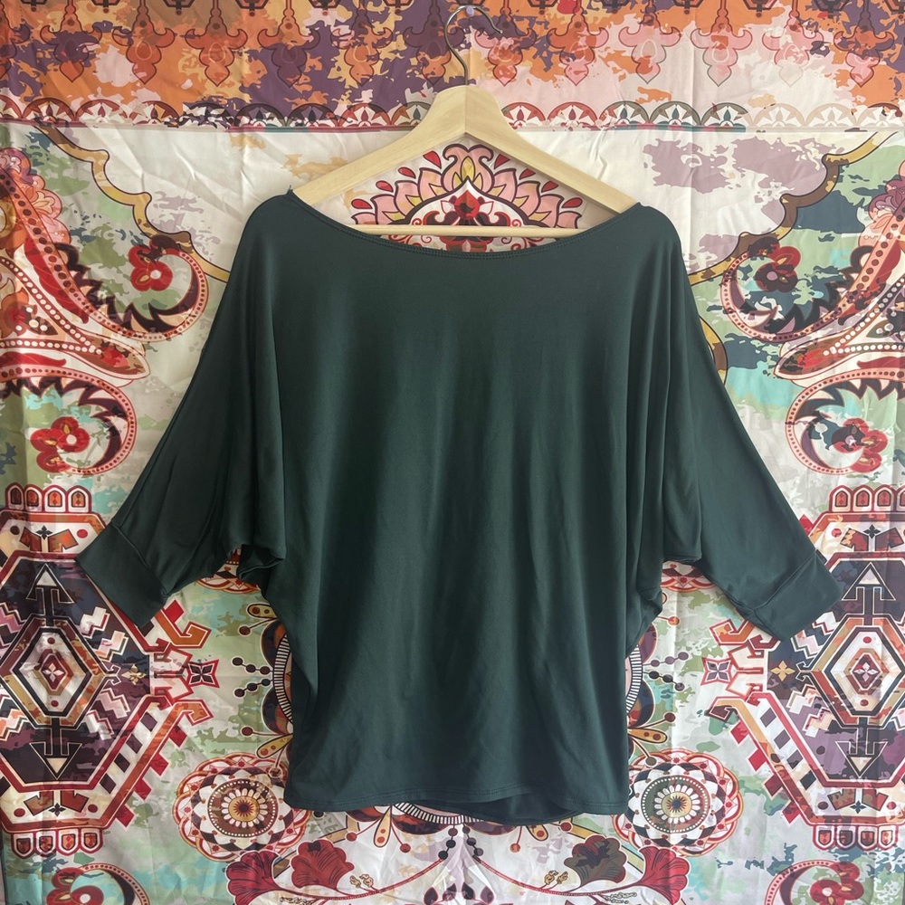 White birch green long sleeve blouse